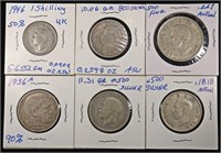 MIXED FOREIGN SILVER COINS