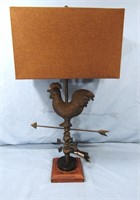 WEATHER VANE ROOSTER LAMP W-SHADE*HOME LIGHTING