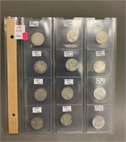 12 Pcs Silver RCM 25 Cent Pieces