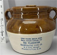 Antique Plankinton South Dakota crock bean pot