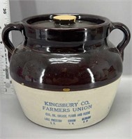 Antique South Dakota bean pot crock, Kingsbury Co.