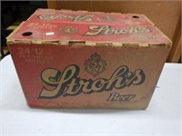 vintage Stroh's beer case w/19 original  bottles