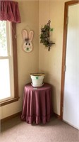 Table, Flower Pot, Wall Decor