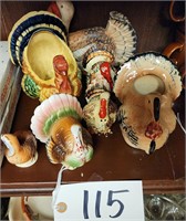Viintage Ceramic Turkey Decor, Thanksgiving