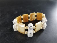 Adorable mammoth ivory and ancient walrus ivory