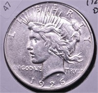 1926 D PEACE DOLLAR VF