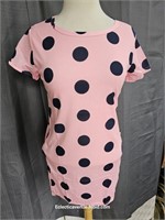NEW Boutique Tshirt Dress Pink Polka Dots