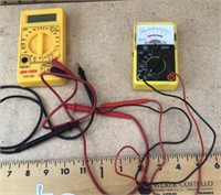 2 voltage meters