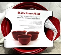 Kitchen Aid Set Of 3 Mixing Bowls