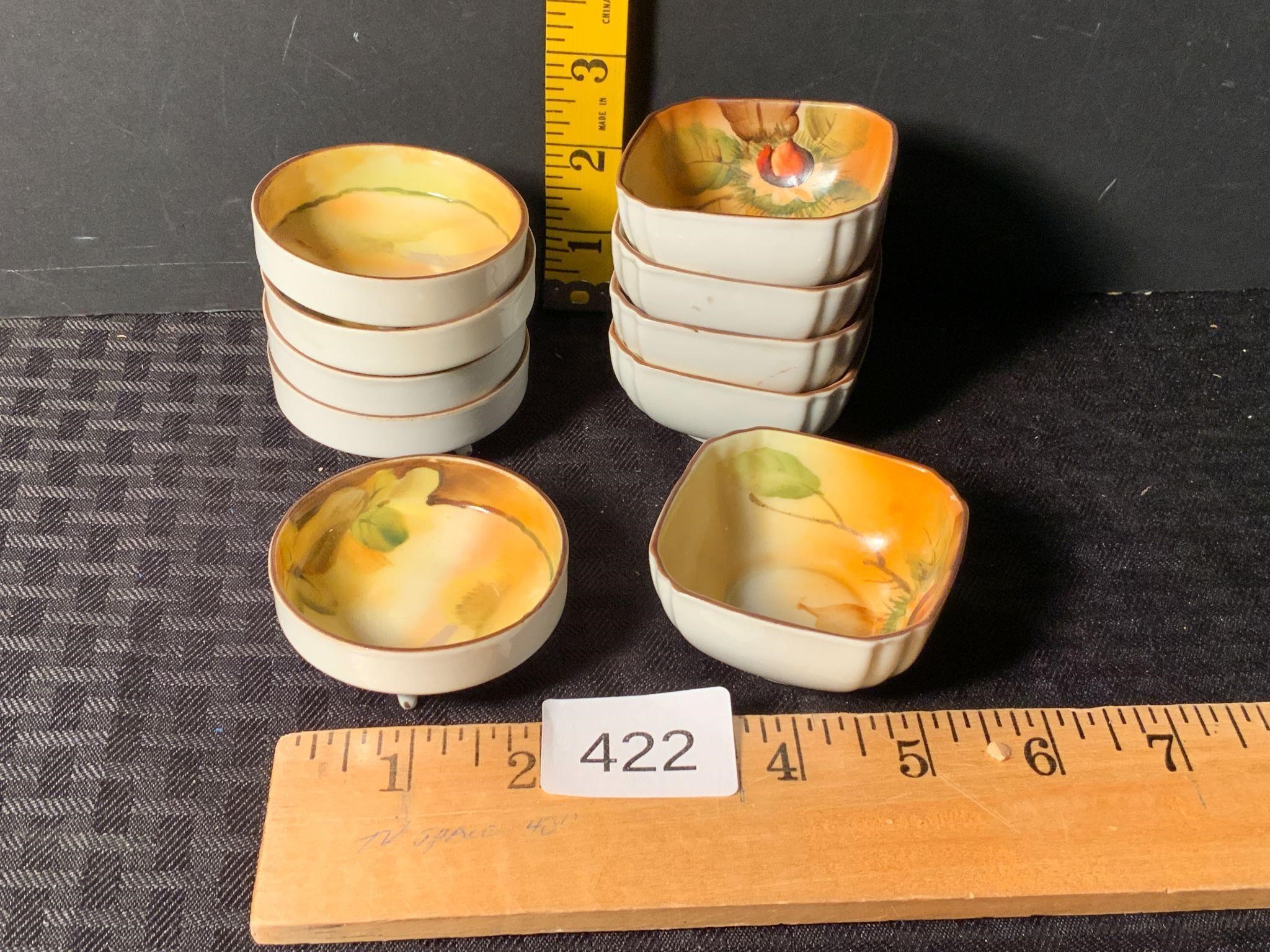 Vintage Nippon Handpainted Condiment Bowls