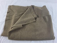 Vintage wool blanket in army green 62 in x 82 in