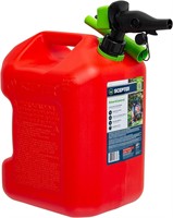 Scepter Gas Can w/Flow Nozzle, 5 Gal, Red
