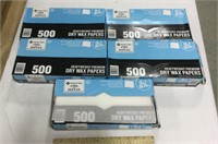 5 boxes of Heavyweight Premium Dry Wax Papers