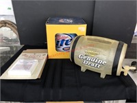 NIB Miller Lite gift pack, beer dispenser
