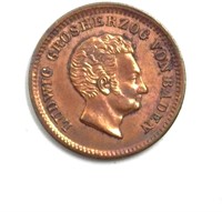 1829 Kreuzer UNC Baden Germany