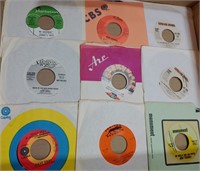 Rare John Gilbert 45's in a box  & 8 others