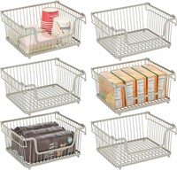 6-Pack mDesign Metal Basket  Satin  Hyde