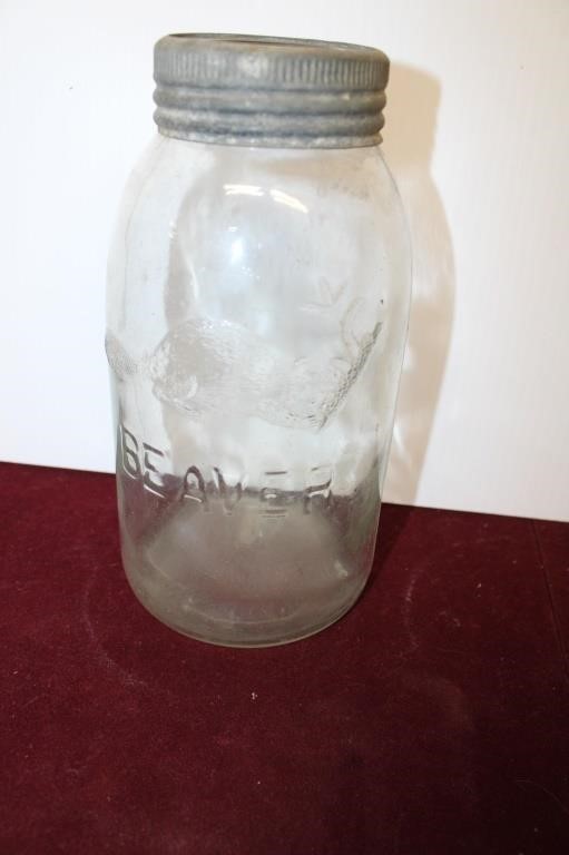Beaver Quart Preserving Jar