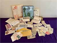 Assorted Stamps & Stamp Collecting Supplies