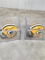 Green Bay Packers Mini Helmets in Mini cases