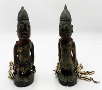 Pr. of Yoruba Ibeji African Twin Figures.
