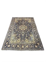 Large Hand Knotted Persian Kashan Rug