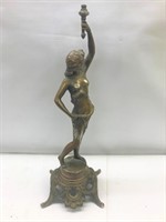 Bronze Art Deco Statue (Arm repair) 14"