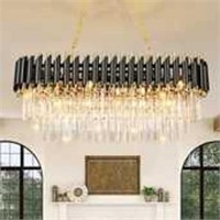 Oval Crystal Pendant Light