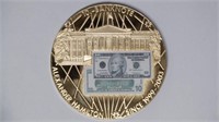 History of Money Copper Round Gold Layered