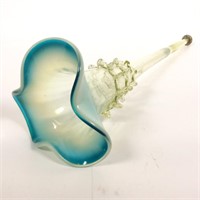 Glass Hearse Vase, Blue