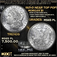 ***Auction Highlight*** 1921-d Morgan Dollar Near