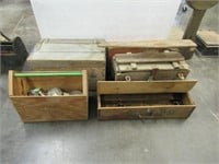 Selection of Wooden Boxes w/Contents