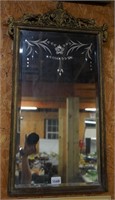 1930's Etched Mirror