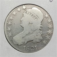 1821 BUST LIBERTY HALF DOLLAR