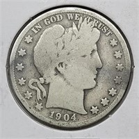 1904 S BARBER HALF DOLLAR