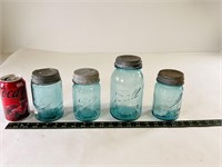 4pcs Vintage Ball Mason Jars