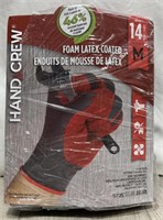 Hand Crew Foam Latex Coated Gloves Medium 14