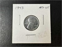 1943 Steel Cent MS-65