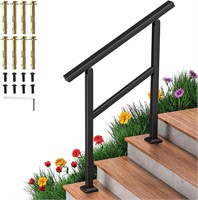 Handrails for Outdoor Steps Stair Railing - 3 Step