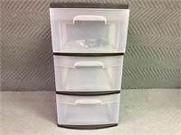 3 Drawer Storage - Two Drawers Have Cracks See Pic