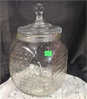 vintage glass candy/cookie jar