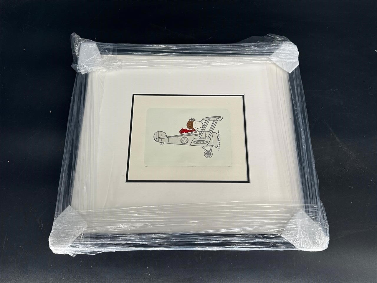 "FLYING HIGH" SNOOPY ETCHING #19/500 W/COA