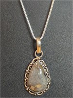 925 stamped 22-in necklace with pendant
