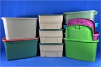 9 SOLID COLOR TOTES & MATCHING LIDS