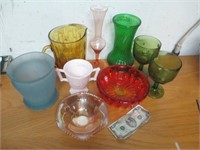 Lot of Vintage Colored/Hued Glass