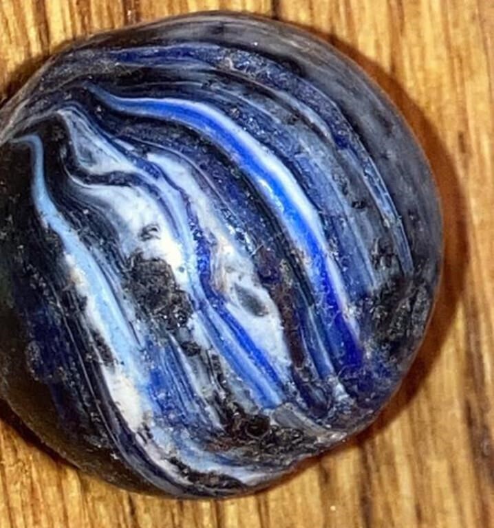 Shooter Blue Swirled Clay / Crockery Marble