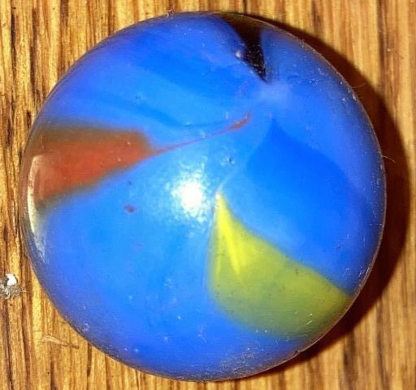 Shooter - Blue and Orange Swirl Marble