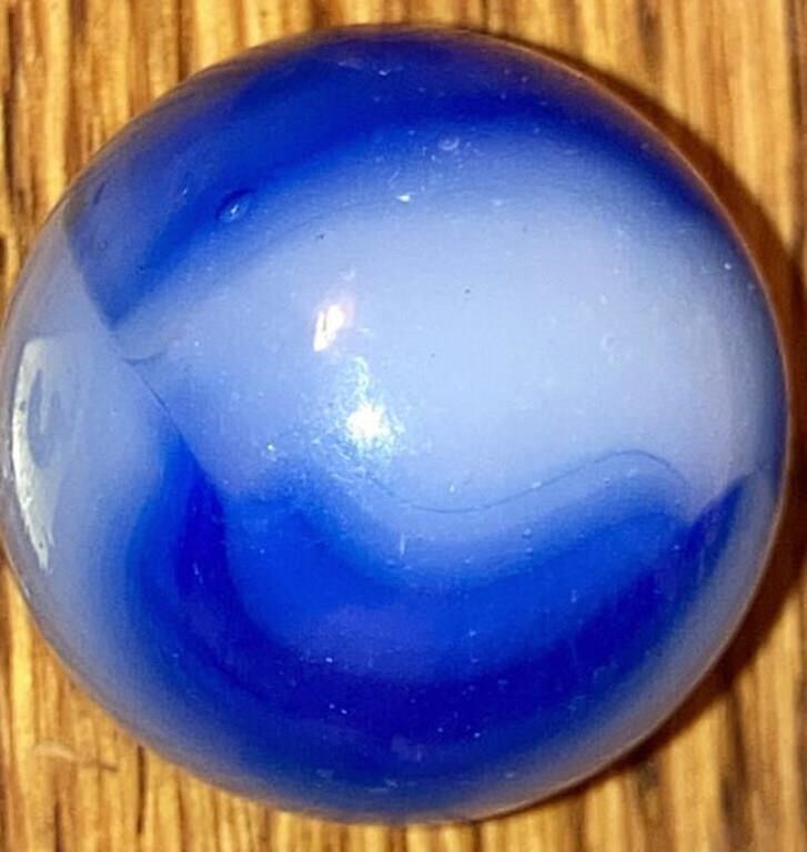 Shooter Light Blue Swirled Glass Marble