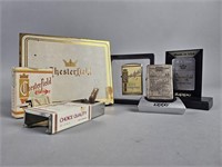 Vintage Chesterfield Zippo Lighters & More!