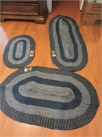 Set of 3 decorative area rugs